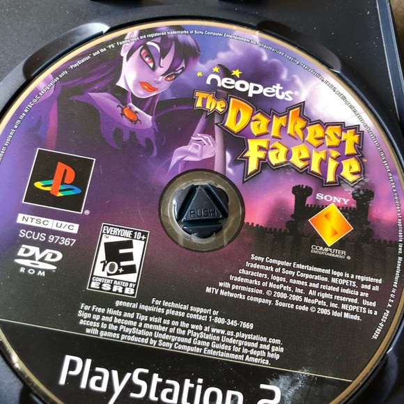 Neopets The Darkest Faerie Game for PS2, Missing Manual (TESTED) - Picture 4 of 4
